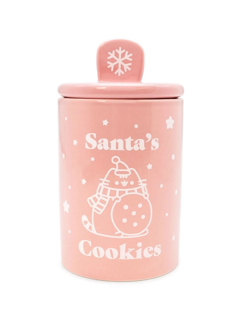 Pusheen Santa's Cookies Pink Ceramic Cookie Treat Jar - Festive Holiday Storage